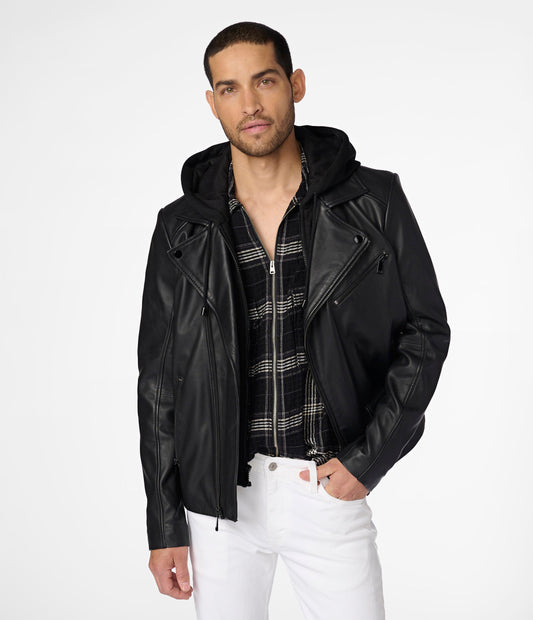 Jaxson Hooded Moto Jacket